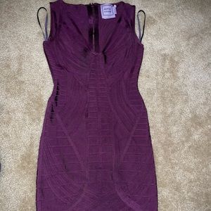 Herve Leger Bandage Dress | Size XS | Plum